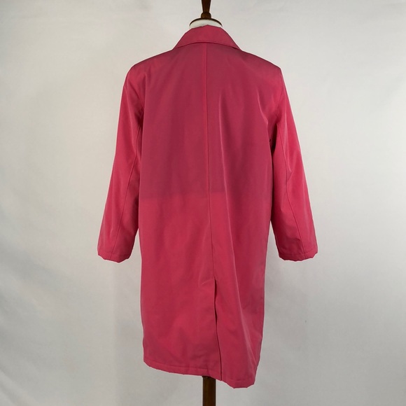 Esprit Pink Lined Button Front Mid Length Coat - Picture 3 of 6